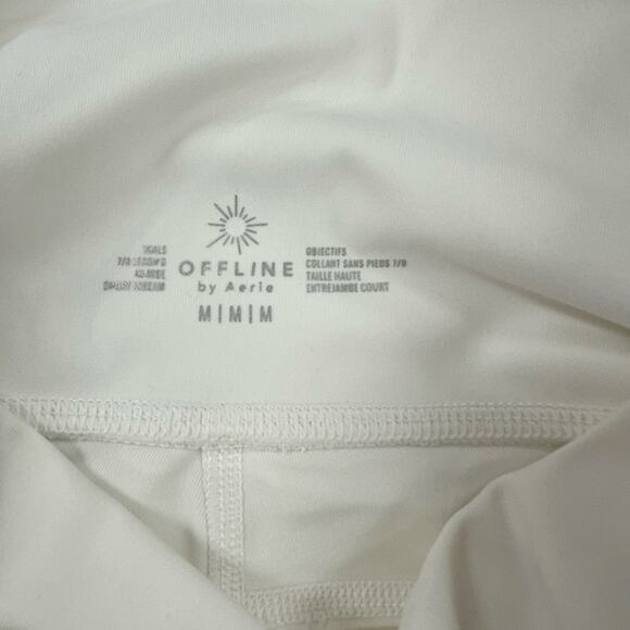 OFFLINE By Aerie Goals High Waisted 7/8 Legging in White Sport Inseam size - Picture 6 of 14